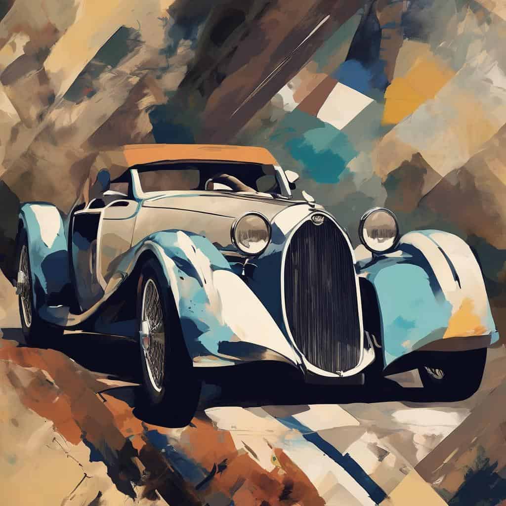 Αυθεντικό κλασικό αυτοκίνητο, τέχνη και προσωπική αναζήτηση, σύγχρονη ζωγραφική, αυτοκρατορική αισθητική, ανοιξιάτικη ατμόσφαιρα, μοντερνισμός, διαχρονικότητα, έμπνευση.